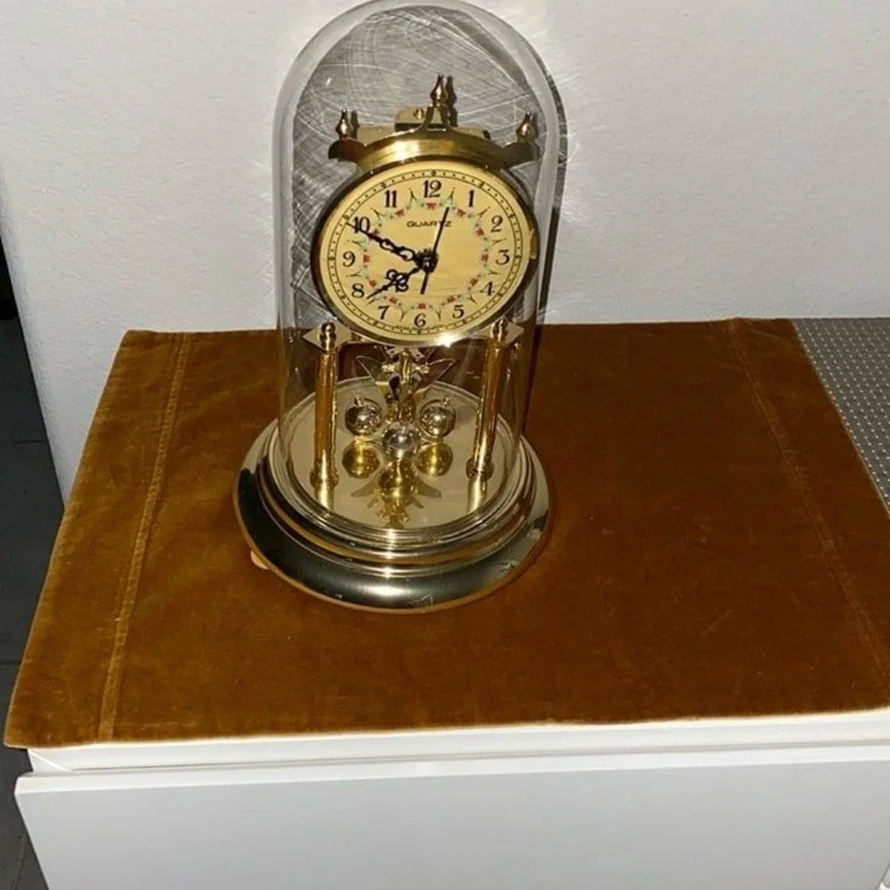 QUARTZ ANNIVERSARY WINDING CLOCK GERMANY VINTAGE